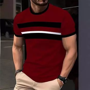 Повседневная мужская 3D футболка Футболка с принтом Stray Свободная футболка с коротким рукавом Мужская одежда больших размеров Топы Уличная одежда Лето S