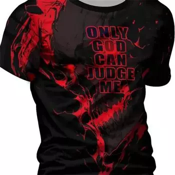 Повседневная мужская футболка GOD Graphics с короткими рукавами для мужчин, свободные топы, уличная одежда, 2024, оригинальный дизайн, мужская одежда XL 4XL