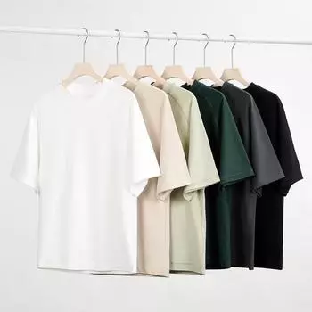 Повседневная мужская футболка из плотного хлопка с рукавами реглан, летняя модная брендовая однотонная свободная футболка с коротким рукавом, женская белая футболка XS
