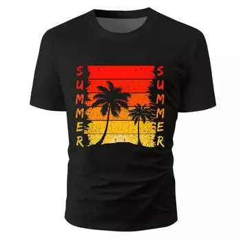 Повседневная мужская футболка с 3D принтом, топы с короткими рукавами и круглым вырезом, уличная одежда, мужская летняя одежда, футболка, спортивная одежда, футболки S