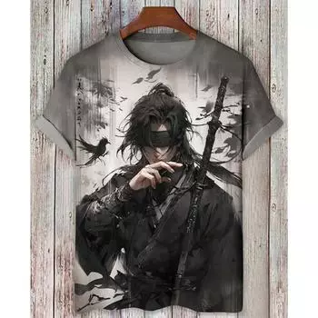 Повседневная мужская футболка с принтом бродячего кота, свободная футболка с короткими рукавами, мужская одежда больших размеров, топы, уличная летняя одежда S