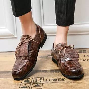 Повседневная мужская кожаная обувь Модный дизайнер Новый стиль Отдых на природе Бизнес Вечеринка Повседневная Красивая обувь для взрослых Офис -48 38 синий