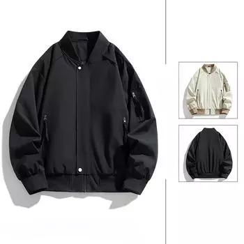 Повседневная мужская куртка, американская бейсбольная майка, летная куртка, мужская, весна и осень, новая, для полных, больших размеров, повседневная, свободная M