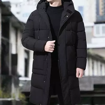 Повседневная мужская куртка Мужская повседневная модная зимняя спортивная куртка на открытом воздухе M чёрный