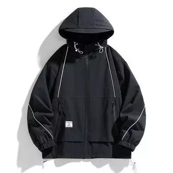 Повседневная мужская куртка, водонепроницаемая куртка, мужская осенняя куртка с капюшоном, увеличенная, большого размера, красивая куртка с инструментами M