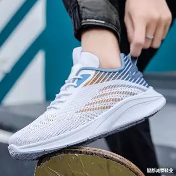 Повседневная мужская легкая сетчатая дышащая легкая износостойкая модная спортивная обувь мужская обувь 39 чёрный