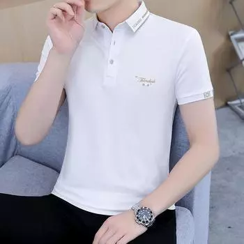 Повседневная мужская мужская одежда с коротким рукавом, хлопковая мужская футболка, партия