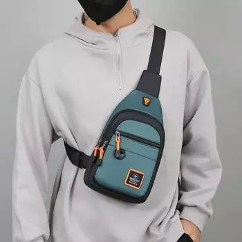 Повседневная мужская нагрудная сумка, нейлоновая маленькая сумка на плечо, беговая велосипедная поясная сумка, спортивная сумка через плечо, дорожная сумка для телефона, сумка чёрный