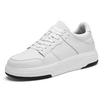 Повседневная мужская обувь из натуральной кожи с внутренним увеличением роста 6/8 см, невидимая толстая спортивная обувь, кроссовки для улицы, большой размер 45 37