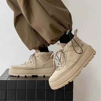 Повседневная мужская обувь Модный дизайнерский стиль Повседневная трендовая обувь для вечеринок На открытом воздухе Для улицы Офис Молодежная обувь высокого качества Черная обувь на толстой подошве 39 чёрный