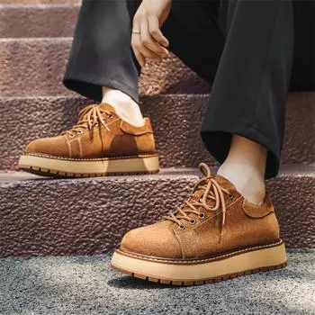 Повседневная мужская обувь на толстой подошве Модные стили дизайна Для отдыха на свежем воздухе Для прогулок по улице Для офиса Для молодежи Высококачественная обувь 38 коричневый