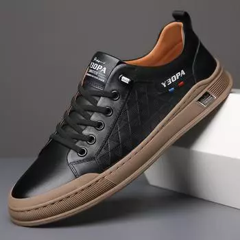 Повседневная мужская обувь, новые дышащие мужские туфли из мягкой кожи, маленькие белые туфли, модная и трендовая обувь, универсальные туфли для доски 38