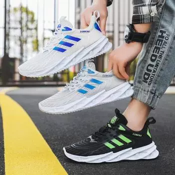 Повседневная мужская обувь с сетчатой поверхностью, весна 2023, весна-осень, лето, новая спортивная обувь, все модные кроссовки 39 чёрный