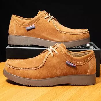 Повседневная мужская обувь в британском стиле, универсальные мужские кроссовки для вождения, новое поступление, обувь для отдыха и прогулок, кожаная мужская деловая обувь 38