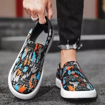 Повседневная мужская парусиновая обувь, лоферы без шнуровки, модная весенне-осенняя дышащая удобная уличная обувь высшего качества 40