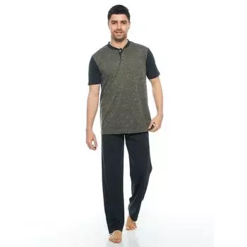 Повседневная мужская пижама из 100% хлопка с рисунком Estiva