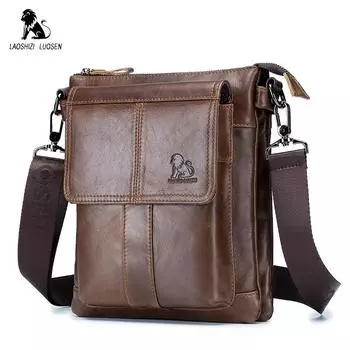 Повседневная мужская сумка через плечо из натуральной кожи, деловые сумки, высококачественная сумка-мессенджер для мужчин, модные сумки через плечо для мужчин коричневый