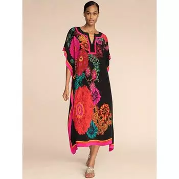 Повседневная накидка больших размеров, женская накидка размера плюс с цветными блоками и цветочным принтом, рукав «летучая мышь» с вырезом, макси-накидка One-size розы красного