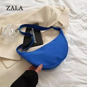 Повседневная нейлоновая сумка для пельменей, легкая сумка через плечо, большая вместительная поясная сумка, модная сумка-хобо в форме полумесяца, клатч 25*10*16cm серый