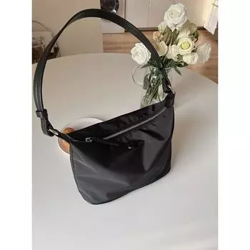 Повседневная нейлоновая сумка-хобо через плечо для женщин 2023 года, поясная сумка-полумесяц, поясная сумка, сумки через плечо, дорожная сумка-шоппер чёрный