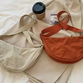 Повседневная нейлоновая сумка-хобо через плечо для женщин, дизайнерские сумки на плечо, большая вместительная сумка-тоут, женская дорожная сумка-шоппер, женские кошельки оранжевый