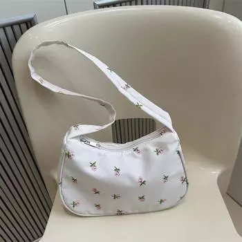 Повседневная новая симпатичная маленькая сумка через плечо с цветком, иностранная сумка подмышкой, маленькая сумка, портативная маленькая ароматная знаменитость