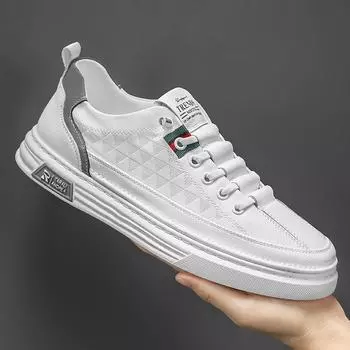 Повседневная обувь для мужчин 2024 года, новые дышащие кожаные туфли на плоской подошве, модные кроссовки для вождения и ходьбы, мужские офисные мокасины для отдыха 39 бежевый