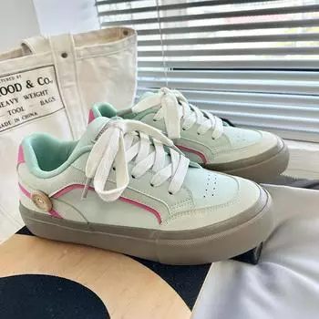 Повседневная обувь для мужчин и женщин с одинаковой парой обуви цвета мяты и зеленого цвета для мальчиков, весна, новые кожаные мужские туфли 35 зелёный