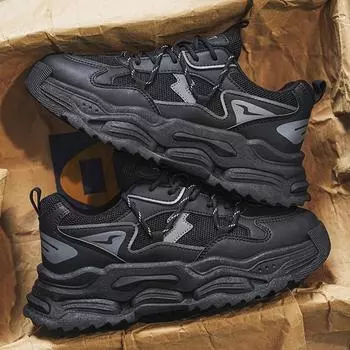 Повседневная обувь для мужчин на толстой подошве, модная универсальная обувь для ходьбы, износостойкая, удобная, дышащая, спортивная обувь для мужчин 39