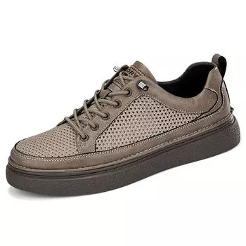 Повседневная обувь для отдыха и прогулок, мужские туфли-оксфорды с вырезами, дышащие летние кроссовки, мужская обувь на шнуровке, обувь для походов 37