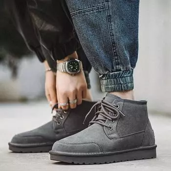Повседневная обувь для отдыха на открытом воздухе, новые мягкие теплые ботинки для осени и зимы, мужские зимние ботинки ed, утепленные туфли на платформе 38-44 38 чёрный