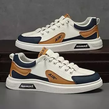 Повседневная обувь для отдыха на открытом воздухе с цветными блоками, модная низкая обувь на шнуровке в корейском стиле, молодежная дорожная обувь на плоской подошве, мужская дышащая обувь из ПВХ 39