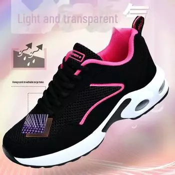 Повседневная обувь из дышащей сетки для женщин среднего и пожилого возраста на весну и лето, идеально подходит для прогулок и путешествий.. Спортивная обувь с мягкой подошвой. 39