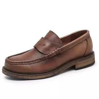 Повседневная обувь из натуральной кожи для мужчин, роскошные брендовые мужские мокасины, вечерние мокасины, удобные дышащие туфли-лодочки без застежек, туфли на плоской подошве для вождения 38