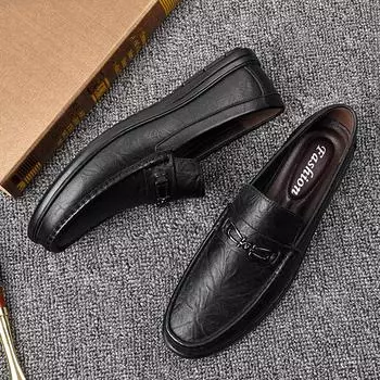 Повседневная обувь из натуральной кожи для мужчин, роскошные брендовые мужские мокасины, дышащие черные туфли для вождения, большие размеры 38-47 38
