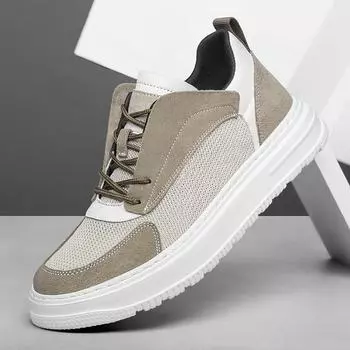 Повседневная обувь из натуральной кожи для мужчин, удобные кроссовки для ходьбы, легкие вулканизированные туфли с толстой подошвой, мужская обувь для скейтбординга 36