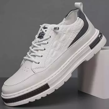 Повседневная обувь из натуральной кожи Мужские уличные оксфорды Мужские дышащие туфли на плоской подошве Мужские мокасины Мужские кроссовки Zapatillas Hombre 6.5