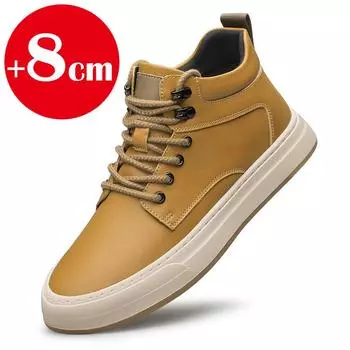 Повседневная обувь из натуральной кожи, новые, увеличивающие рост, для мужчин, 6/8 см, невидимые кроссовки, увеличивающие рост, спортивные, zapatillas de Hombre 37