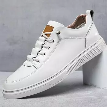 Повседневная обувь из натуральной кожи, высококачественные мужские кроссовки, роскошные дизайнерские прогулочные мужские кроссовки, мягкая мужская обувь для скейтбординга 36