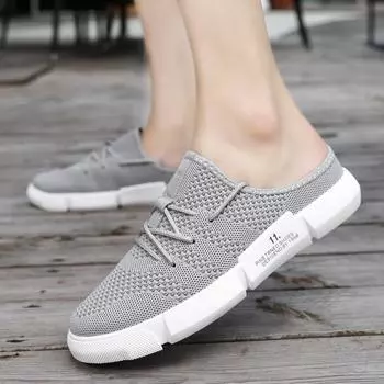 Повседневная обувь мужская плетеная сетка для вождения 2024 летняя дышащая сумка head back речные полутапочки мужская обувь 39 чёрный