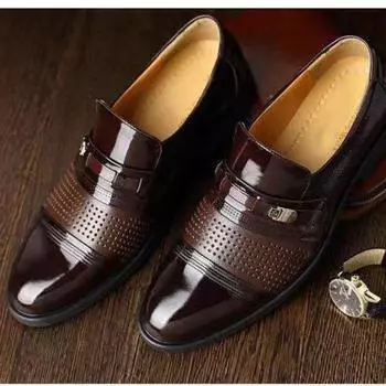 Повседневная обувь. Мужские туфли-оксфорды из натуральной кожи. Мягкие нескользящие кожаные туфли. 38 чёрный