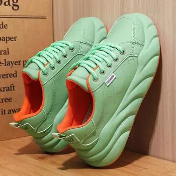 Повседневная обувь Мужские удобные кроссовки Мягкая подошва Амортизирующие мужские кроссовки Платформа Теннис Спортивная обувь Мужские универсальные кроссовки 39 зелёный