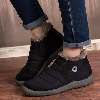 Повседневная обувь, мужские зимние ботинки на теплом меху, плюшевые ботильоны на плоском каблуке, уличная мужская обувь на платформе 43 красный