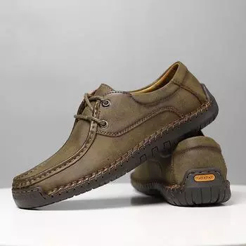 Повседневная обувь ручной работы для мужчин. Мокасины из спилка на шнуровке, большие размеры 38–47. Tenis Masculinos 38