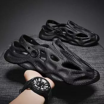 Повседневная обувь с кокосовой дыркой, летняя пляжная обувь с полыми краями, сандалии и тапочки 39 белый