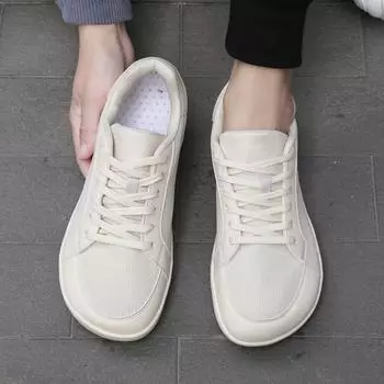 Повседневная обувь с широким носком для мужчин и женщин. Мягкая подошва на плоской подошве. Нескользящая обувь для ходьбы. Удобная обувь для велоспорта и скалолазания. 43 бежевый