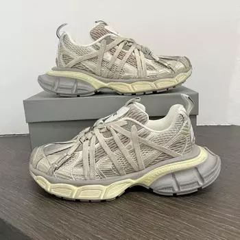 Повседневная обувь Серебряная обувь для пар, папы, 2025, новые женские туфли, сетчатые кроссовки, женские, осенние, звездные, в том же стиле, на плоской подошве, противоскользящие 35 бежевый