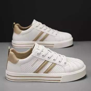 Повседневная обувь Спортивная обувь Кроссовки с носком-ракушкой Белая обувь Повседневная спортивная обувь Универсальная студенческая обувь Мужская на все сезоны 39 бежевый