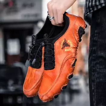 Повседневная обувь, удобная дышащая обувь на плоской подошве, деловая, сшитая вручную, повседневная кожаная обувь, бесплатная доставка 38