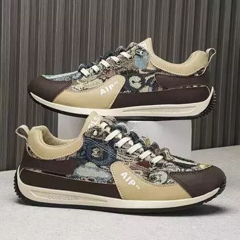 Повседневная обувь весна прямая трансляция низкий верх ткань дышащая спортивная обувь толстая подошва модный стиль Гонконг уличный инструмент обувь мужчины 39